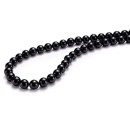 BEADIA Natural Black Onyx Stone Round Loose Semi Gemstone Beads for Jewelry Making 4MM 89PCS - color: Black Onyx, size: 4mm
