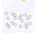 BEADIA Platinum Plated Spring Clasps Non Tarnish 7mm 20pcs for Jewelry Making Findings - color: Spring Clasps Platinum, size: 7mm