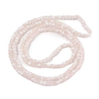 KISSITTY 50pcs Matte Beads Gradient Color Glass Frosted Crystal 6mm Rondelle Misty Rose Center Drilled Loose Craft Beads for Jewelry Making Earring Bracelet Necklace DIY Crafts - color: Misty Rose