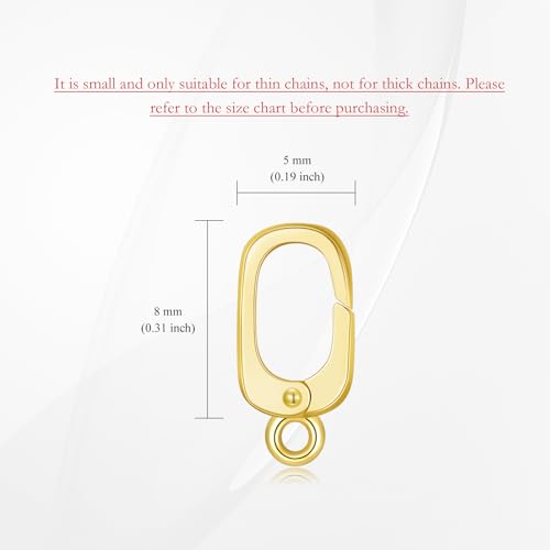 14K Gold Jewelry Clasp Necklace Extender Clasp Bracelet Extension Connector for DIY Necklace Bracelet Anklet Jewelry Making (Style 13) - size: Style 13-Yellow