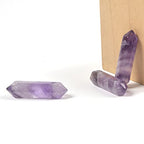 African Amethyst 32mm Natural Gemstone Hexagonal Wand Jewelry Making Crystal Pointed Chakra Reiki Healing Beads 2mm Hole Drilled(Pack of 10) - color: African Amethyst