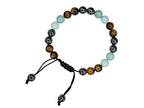 Amazing Gemstone Bracelet for Child - Hematite Amazonite Tiger Eye Bracelet Set for Men Women Healing Calming Anxiety Stress Relief Gifts Pulseras Para Hombres Mujer Stocking Stuffers (Adjustable) - color: Childhood