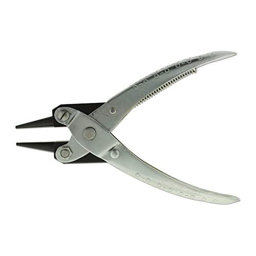 The Beadsmith Round Nose Parallel Pliers, 5.5 inches (140mm), Steel tool for jewelry making, with spring - style: Round Nose - 140mm