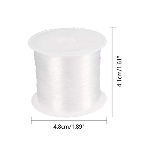 PH PandaHall 80 Yards 0.3mm Transparent Beading Line Clear Fishing Line Invisible Nylon Thread Jewelry String Wire Beading Cords String for Christmas Party Decor, Seed Beads Jewelry Bracelet Making - size: 0.3mm