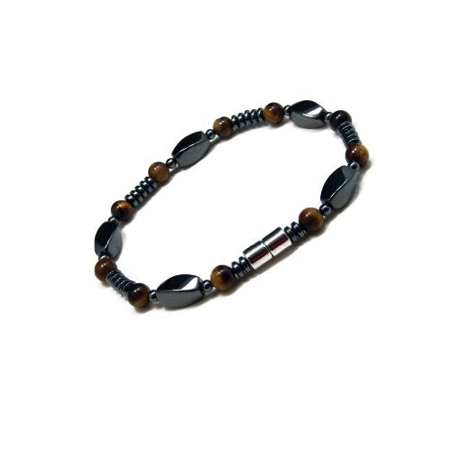 Accents Kingdom Elegant Tiger's Eye Bead Magnetic Hematite Bracelet