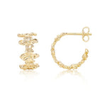 Mameloly Flower Earrings for Women Dainty 14K Gold Plated White Freshwater Pearl Stud Earrings Hypoallergenic - color: Lilac