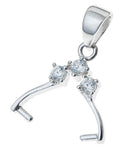 5pcs Adabele Authentic 925 Sterling Silver 19mm Pendant Clasp Pinch Bail Clip Cubic Zirconia CZ Tarnish Resistant for DIY Craft Jewelry Making SS42-3 - size: 19mm Pinch Bail with CZ