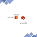 uxcell 1400Pcs Glass Bugle Beads, 1.5x1.5mm Tube Mini Loose Glass Seed Spacer Bead for DIY Earrings Necklaces Bracelets Jewelry Making (Silver-Bright Red) - color: Silver-Bright Red, size: 1.5x1.5mm