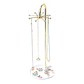 Necklace Holder, Rotating Necklace Display for Vendors, Metal Jewelry Display Stand, Hanging Pandent Chain Tower Rack with 8 Hooks