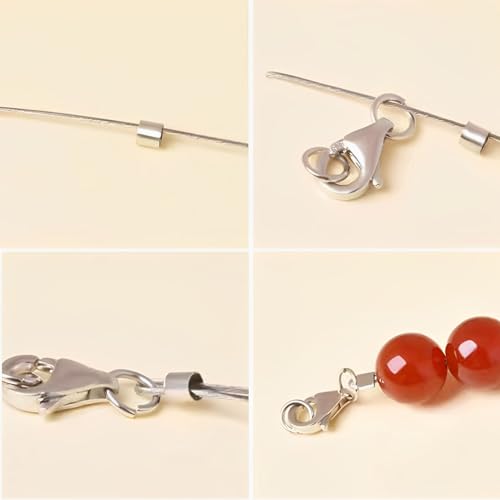 30 Pcs Crimp Beads for Jewelry Making - S925 Sterling Silver Crimping Beads, 2 mm Crimp Tube Beads for DIY Earrings Bracelet Necklace Jewelry Making and Crafting