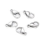 20pcs Adabele 304 Grade Surgical Stainless Steel 10mm (0.4 inch) Small Tiny Trigger Lobster Claw Clasp Hypoallergenic Connector for Craft Jewelry Making SJF12-4 - size: 10mm (0.39 inch) clasp