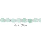8mm Faceted Natural Jadeite Stone Loose Round Semi Gemstone Beads for Bracelet Necklace Jewelry DIY Making - color: Jadeite-1