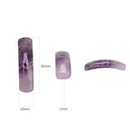BEADIA Natural Curved Amethyst Stone Beads 36x10mm 4pcs for DIY Bracelet Jewelry Making - color: Amethyst