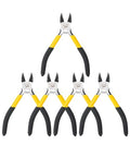 Mr. Pen- 5" Wire Cutters Bulk, 5 Pack, Precision Cutting Pliers, Ultra Sharp Wire Snips Wire Clippers, Diagonal Cutting Pliers for Jewelry Making Crafting, Wire Cutters Set - color: Yellow, Spring-loaded, size: 5 inch, 5 Pack