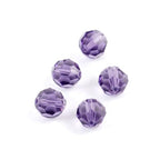100pcs Adabele Austrian 4mm (0.16 Inch) Small Faceted Loose Round Crystal Beads Tanzanite Purple Compatible with 5000 Swarovski Crystals Preciosa SS2R-426 - color: Tanzanite/Purple, size: 4mm Small (100pcs)