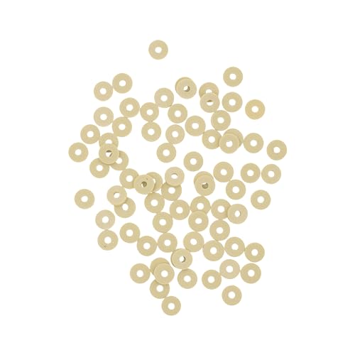 Mandala Crafts Beige Heishi Beads 6mm – 3000 Flat Polymer Disc Clay Beads for Adult Jewelry Making Spacer Beads, Bracelets, Necklaces, and Earrings - color: Beige, size: 6mm 3000 PCs