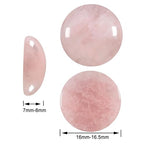 moonsix 10PCS Round Rose Quartz Cabochons Flatback CAB Gemstone Beads Crystal Flat Stone for DIY Craft Jewelry Making, 16mm - color: pink, size: 16mm