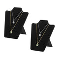 KUKUVR 2Pcs Black Velvet Necklace Bust Display Stand, Jewelry Pendants Chain Holder Stand, Necklace Display Board for Retail Vendor Booth & Selling (Small 8.8 * 6.7inch) - size: Small 8.8*6.7inch