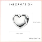 S925 Charms for Bracelets and Necklaces, Gifts for Mothers Nurses Day Graduation, for Girlfriend Family Friend, Bead Pendant, for Pandora, Silver 14K Gold Plated Enamel CZ, DIY Jewelry Making - style: 21 Small Silver Heart Charms