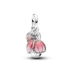 Mother Heart Charms for Bracelets Love Mom Flowers Charm Jewellery for Women - style: Flower &Butterfly&Pink Snail
