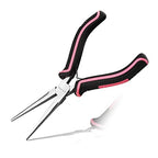 Mini Needle Nose Pliers for Jewelry Making 6 Inches Chain Nose Plier with Smooth Jaws Mini Extra Long Nose Precision Nippers for Gripping Small Components, Pink Tool for Women - style: Needle Nose Pliers