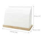 Cambered Necklace Display Stand with Leather Soft Mat Wood Jewelry Organizer Tabletop Display Holder for Necklaces, Choker Pendant (White) - color: White