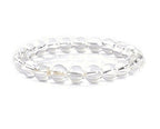 AD Beads Natural Gemstone Round Beads Stretch Bracelet Healing Reiki 10mm (Clear Quartz) - color: Clear Quartz