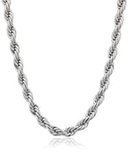 Amazon Essentials Stainless Steel 6MM Rope Chain Necklace, 24"