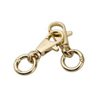 2pcs Double Opening Snap Hooks Heavy Duty Metal Push Gate Swivel Lobster Clasp Keychain Clip Purse Making Accessories (Gold) - color: Gold