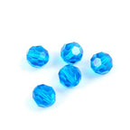 100pcs Adabele Austrian 4mm (0.16 Inch) Small Faceted Loose Round Crystal Beads Capri Blue Compatible with 5000 Swarovski Crystals Preciosa SS2R-425 - color: Capri Blue, size: 4mm Small (100pcs)