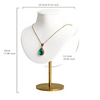 GemeShou White necklace holder stands for girls, Velvet hanging jewelry organizer, Metal necklace display stands for selling【White-Height 7.48 inch】