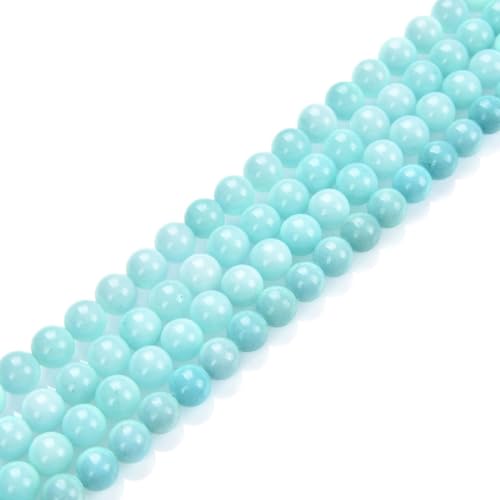 35pcs Adabele Lab Created Blue Amazonite Gemstone 10mm Round Beads Gem Stone Spacer for DIY Craft Jewelry Making GS11-10 - color: Amazonite (Lab Created), size: 10mm (35pcs/1 Strand)