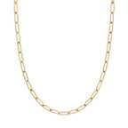 Destin Jewelry Paperclip Chain Necklace for Women, Waterproof 18K Gold Plated Stainless Steel, Hypoallergenic, Adjustable Layering Chain, Tarnish-Resistant, 2.5–6.5mm - color: 18K Yellow Gold Plated Stainless Steel, size: 20" + 2", style: 4 MM