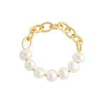 LALAPPLE Gold Plated Beaded Acrylic Bamboo Tube Bangle Bracelets for Women, Colorful Chunky Curved Tube With Gold Plated Pieces Beads Stretch Bracelet Friendship Summer Beach Jewelry - color: A-Style 1