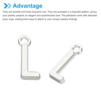PATIKIL Letter Charm, 50pcs Alphabet Initial Pendant Charm Bulk DIY for Jewelry Making Bracelets Earrings Necklace - style: L