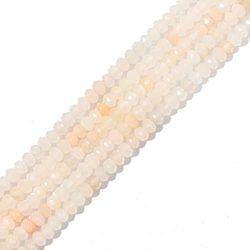 BEADIA Natural Pink Aventurine Beads 4x2mm 120pcs Faceted Rondelle Loose Semi Gemstone Beads for Jewelry Making Design - color: Pink Aventurine