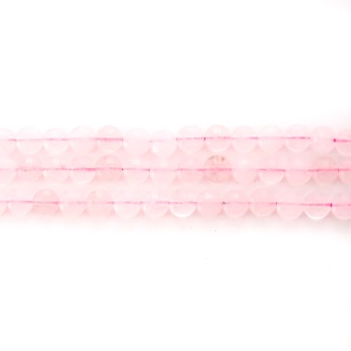 6mm Faceted Natural Rose Quartz Stone Beads Coin Disc Gemstone Spacer Beads for Jewelry Making DIY Bracelet Necklace - color: Rose Quartz