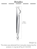 QWALIT Piercing Taper Threadless Insertion Tool - Titanium Labret Pin 16g, 18g, 20g - color: Silver