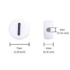 100Pcs Letter Beads - 4x7mm White Round Acrylic Alphabet Beads for Jewelry Making DIY Bracelets, Necklaces & Key Chains - color: I 100Pcs
