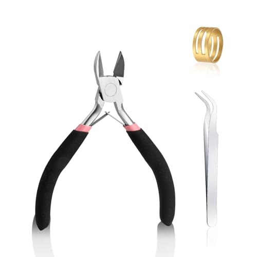 Wire cutters Needle for Jewelry Making,Jewelry Pliers Jewelry Making Tools for Crafts，With Long Flat Nose Pliersfor Cutting Crafts-Matte Handle - color: Wire Cutters Needle-anti Fan