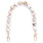 AUMEY Handbag Chain Straps Acrylic Purse Chain Strap Fashionable Replacement Purse Clutches Handles for Purse Handbags DIY Crafts, 15 inch of Each (YZL01-Beige) - color: Yzl01-beige
