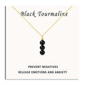 SmileBelle Crystal Necklace, Jade Necklace for Women as Anniversary Birthday Mothers Day Gifts for Women 14k Gold Black Tourmaline as Birthstone Jewelry for Girls Dainty Crystal Jewelry - color: Black Tourmaline