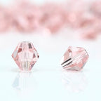 Dowarm 100PCS 8MM Pink Crystal Bicone Beads for Crafts, Jewelry Making, DIY Bracelet, Necklace, Dolls, Wine Charms, Wind Chimes, Suncatchers, Bulk Faceted Loose Glass Beads - color: 04-Pink, size: 8MM