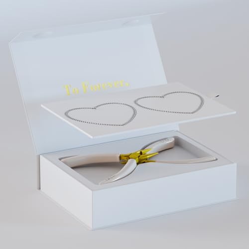 FabuLove Permanent Bracelet Kit – DIY Bracelet Making Kit For Couples, Friendship Bracelets – Gift for Anniversary, Valentine’s Day & Date Night Activity - His and Her Bracelets