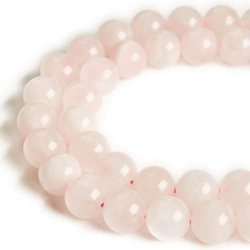 60pcs 6mm Rose Quartz Beads Natural Gemstone Beads Round Loose Beads for Jewelry Making - color: Rose Quartz, size: 6mm