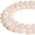 60pcs 6mm Rose Quartz Beads Natural Gemstone Beads Round Loose Beads for Jewelry Making - color: Rose Quartz, size: 6mm