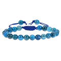 ANAYA AGATE Energy Protection Crystal Handmade Adjustable Bead Bracelet Perfect for Men, Women’s Christmas Gift - Gemstone Healing Stretch Bracelet Pulsera Para Hombre Mujer Stocking Stuffer - color: Apatite