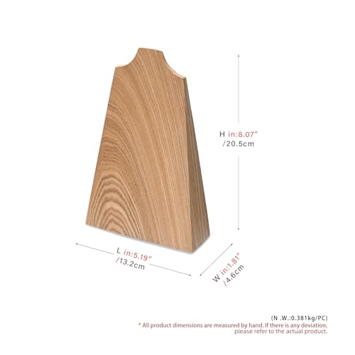 Solid Wood Jewelry Bust Necklace Display Showcase Jewelry Necklace Pendant Stand Display Stand Holder(H8.07) - size: L