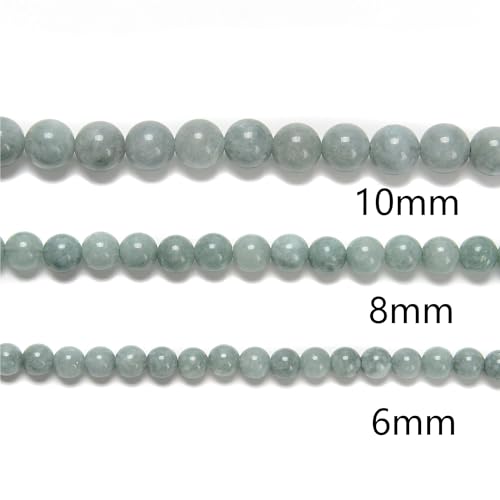 122Pcs(2 Strand/Set) 6mm Cloudy Green Dyed Jade Smooth Round Beads Natural Stone Beads AAA Grade Premium Round Gemstone Genuine Real Stone Loose for DIY Bracelet Jewelry String Making - color: Dark Burmese Jade, size: 6mm