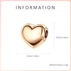 S925 Charms for Bracelets and Necklaces, Gifts for Mothers Nurses Day Graduation, for Girlfriend Family Friend, Bead Pendant, for Pandora, Silver 14K Gold Plated Enamel CZ, DIY Jewelry Making - style: 22 Small Rose Gold Heart Charms